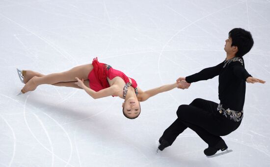 2014 Olympics. Figure skating. Teams. Pairs. Short program