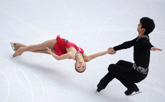 2014 Olympics. Figure skating. Teams. Pairs. Short program