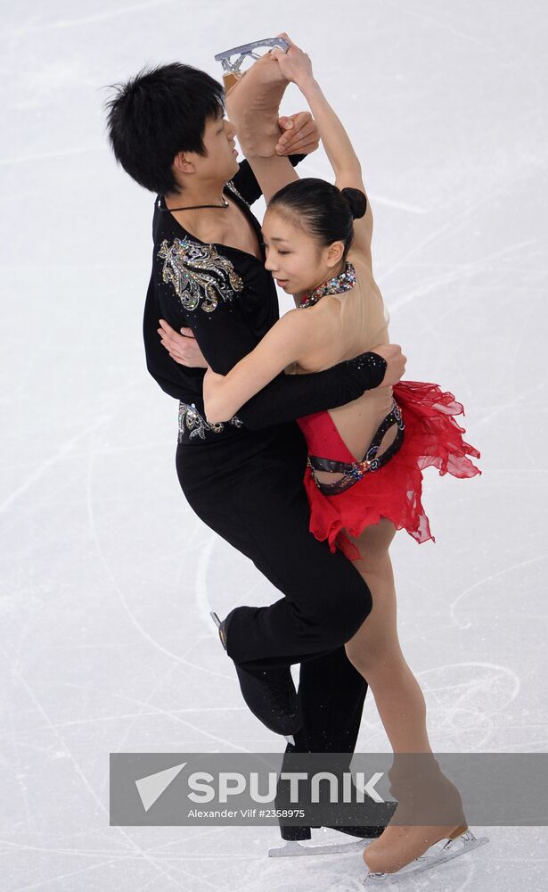 2014 Olympics. Figure skating. Teams. Pairs. Short program