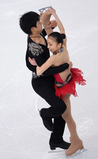 2014 Olympics. Figure skating. Teams. Pairs. Short program