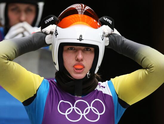 2014 Winter Olympics. Luge. Women. Trainings