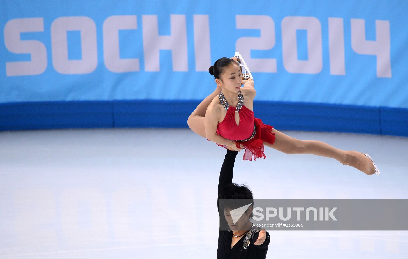 2014 Olympics. Figure skating. Teams. Pairs. Short program