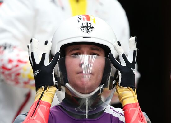2014 Winter Olympics. Luge. Women. Trainings