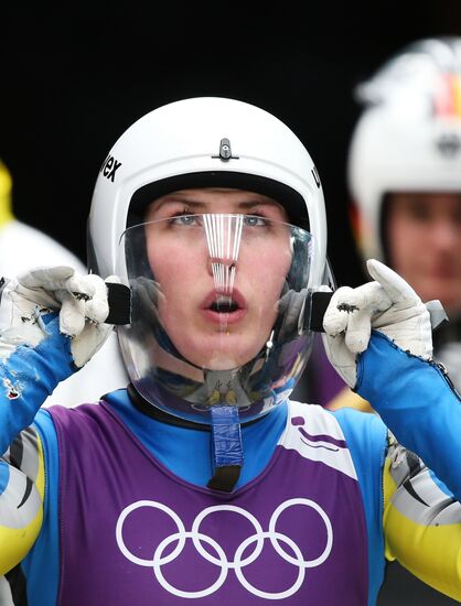 2014 Winter Olympics. Luge. Women. Trainings