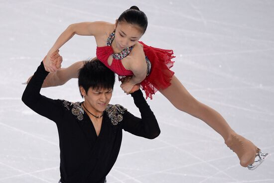 2014 Olympics. Figure skating. Teams. Pairs. Short program