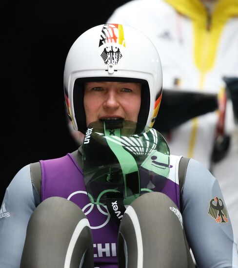 2014 Winter Olympics. Luge. Women. Trainings