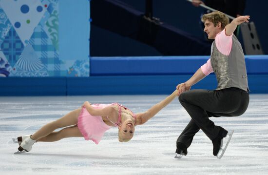 2014 Olympics. Figure skating. Teams. Pairs. Short program