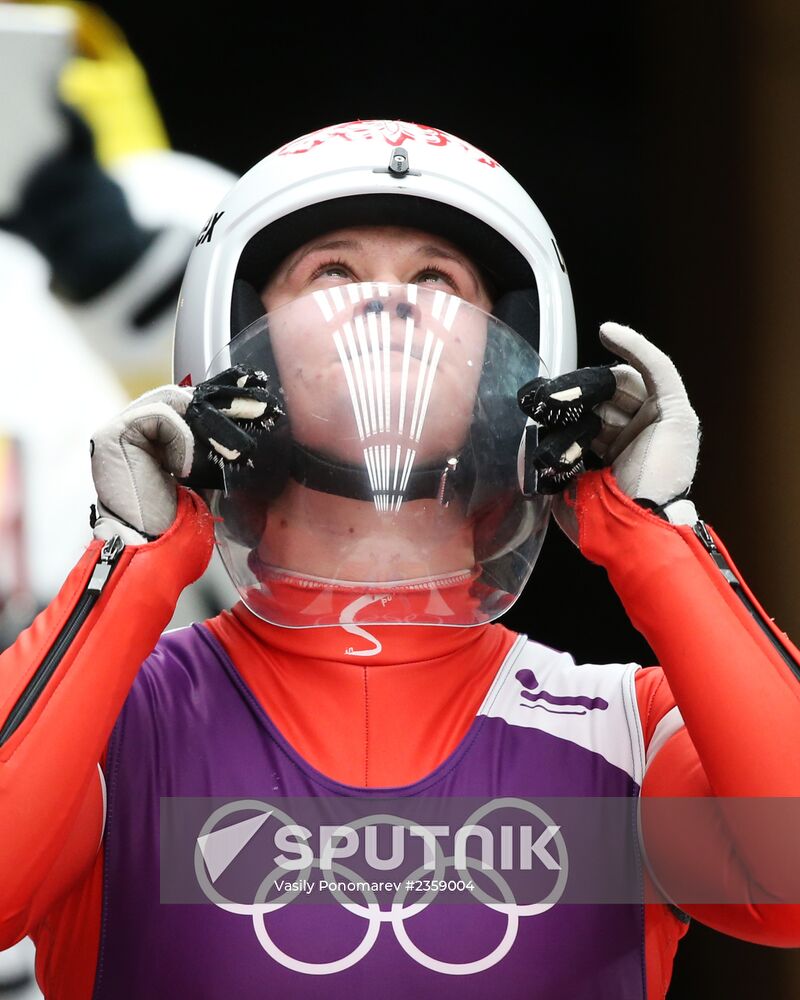 2014 Winter Olympics. Luge. Women. Trainings