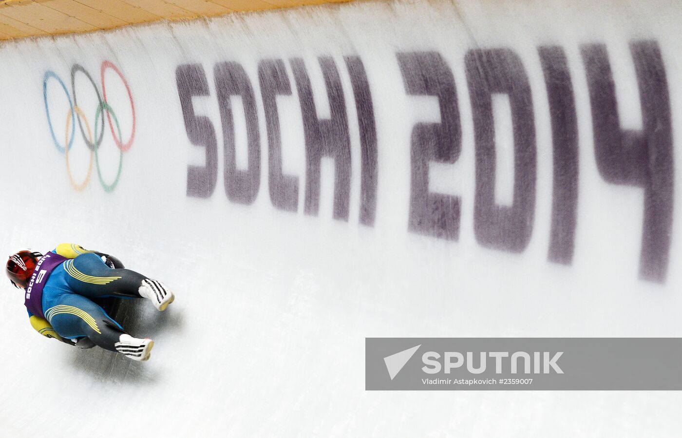 2014 Winter Olympics. Luge. Women. Trainings
