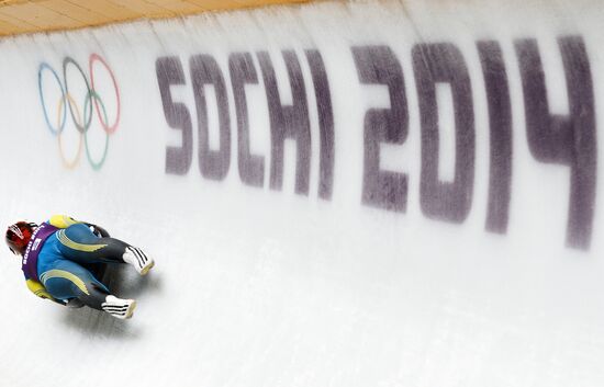2014 Winter Olympics. Luge. Women. Trainings