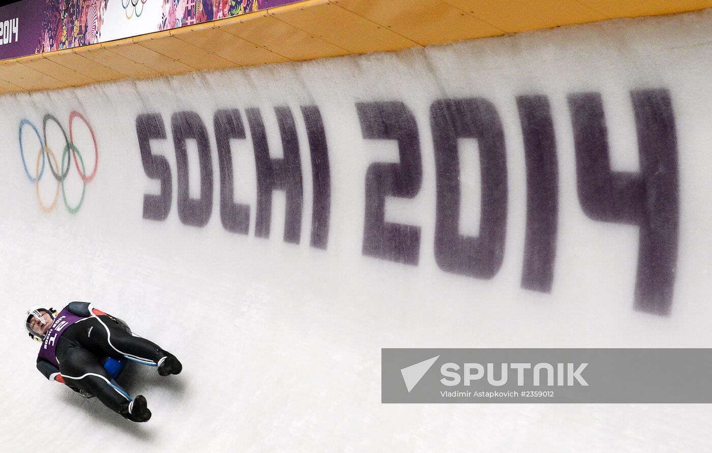 2014 Winter Olympics. Luge. Women. Trainings