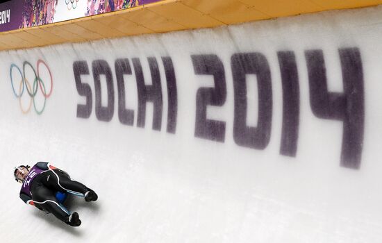 2014 Winter Olympics. Luge. Women. Trainings