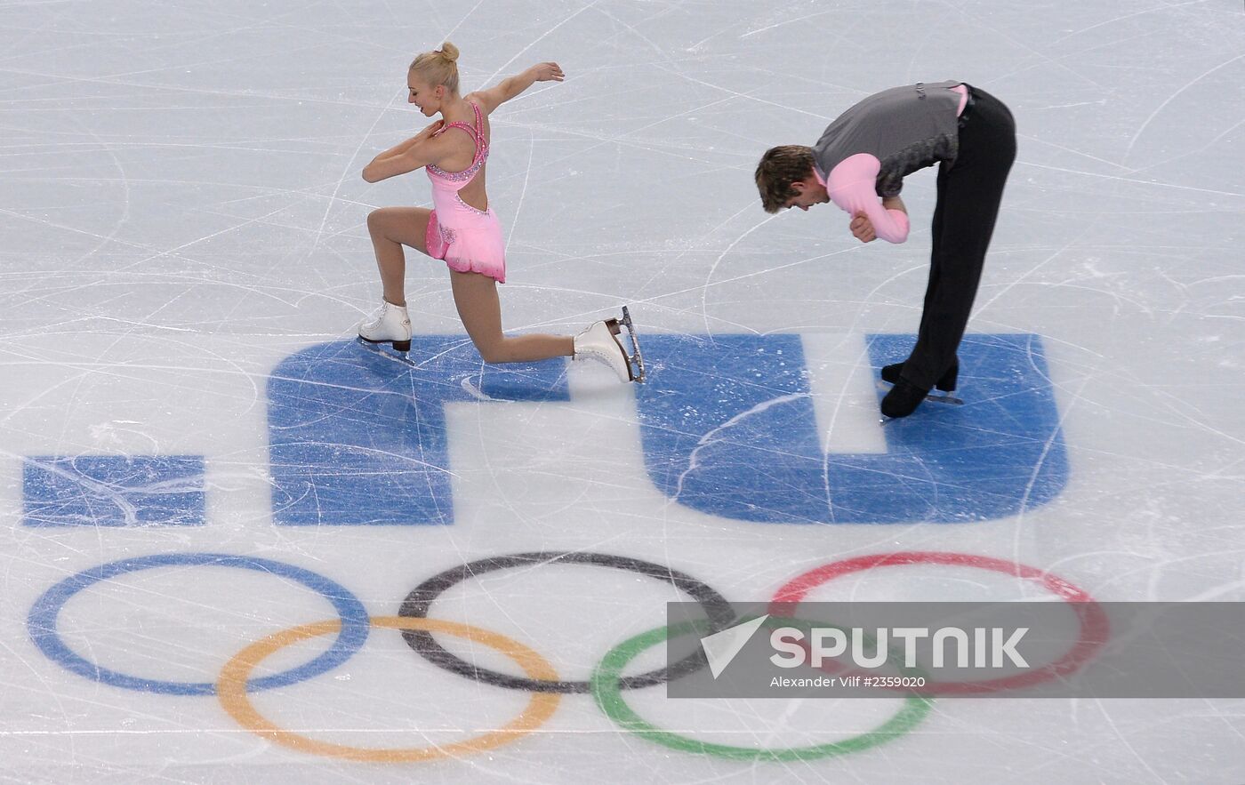 2014 Olympics. Figure skating. Teams. Pairs. Short program