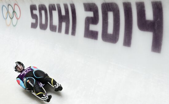 2014 Winter Olympics. Luge. Women. Trainings