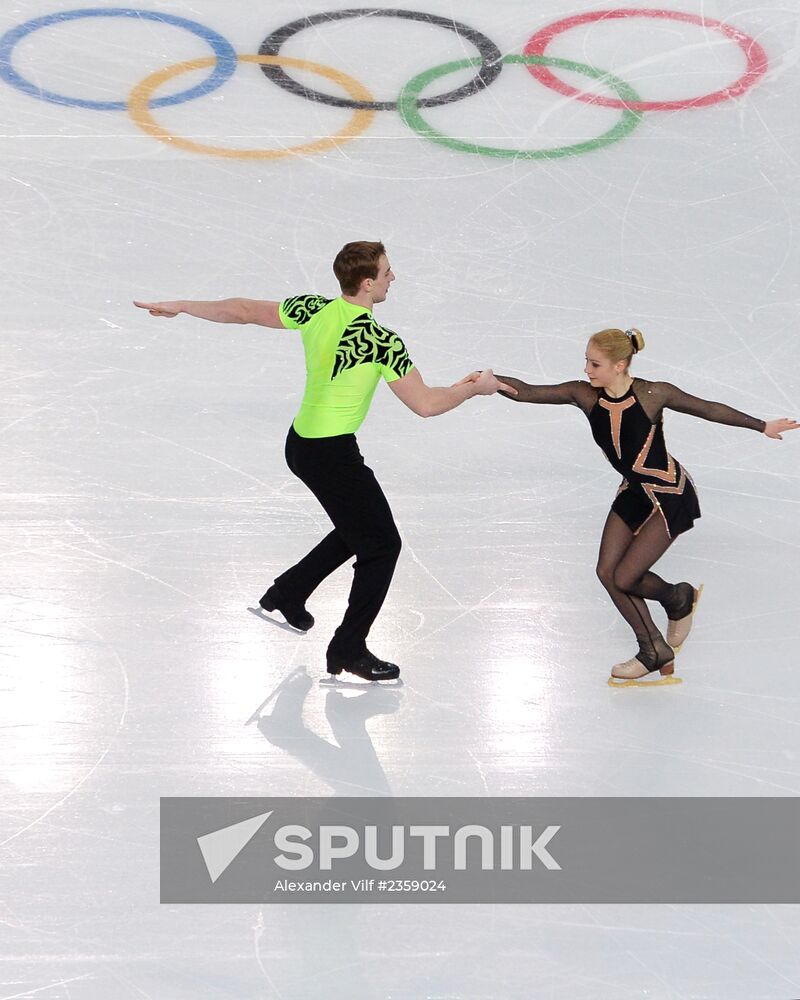 2014 Olympics. Figure skating. Teams. Pairs. Short program