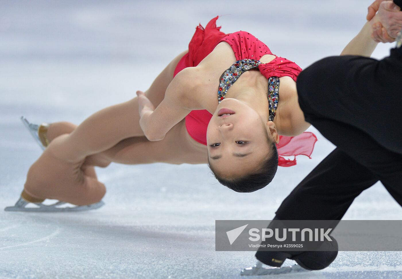 2014 Olympics. Figure skating. Teams. Pairs. Short program