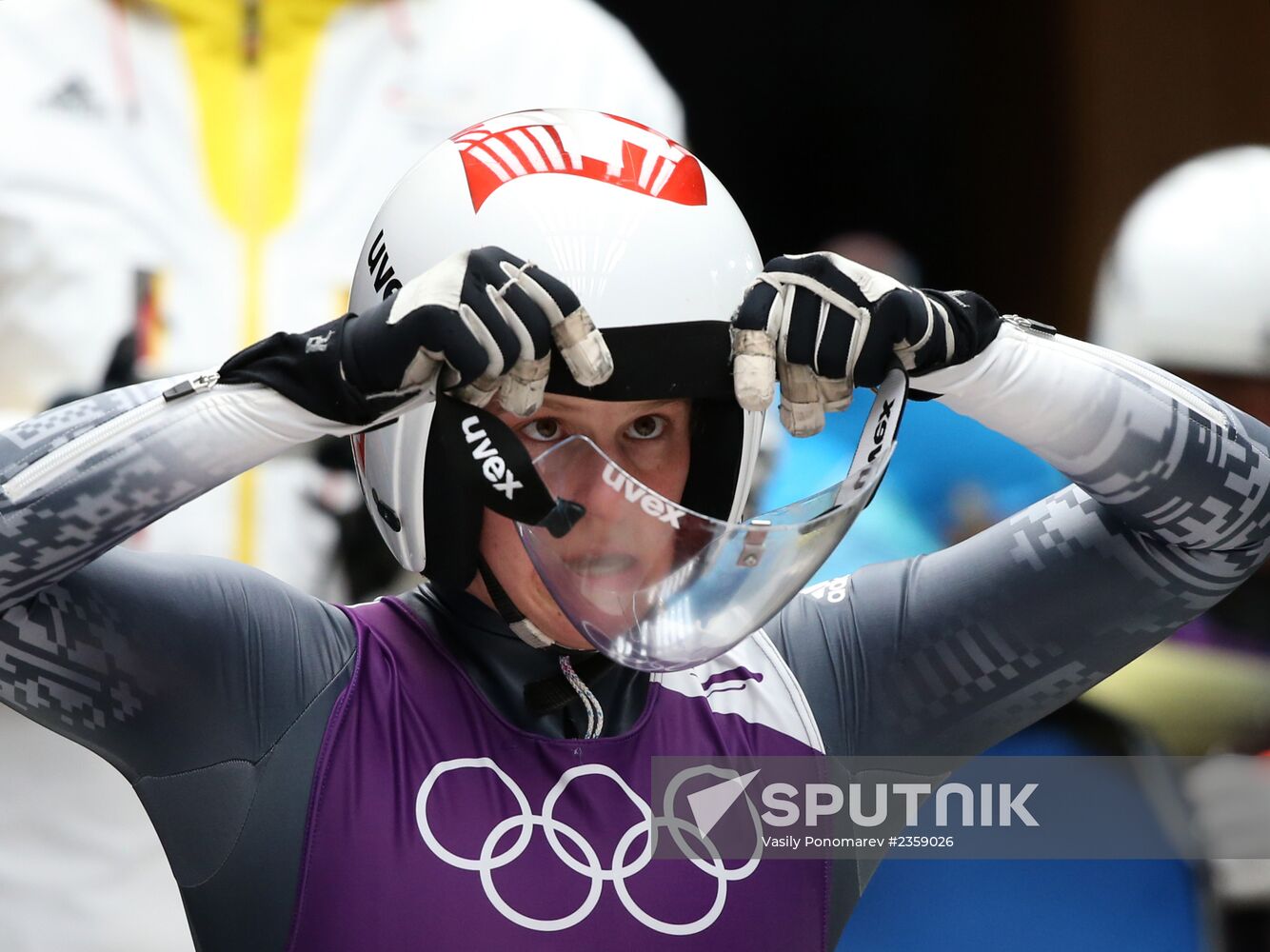 2014 Winter Olympics. Luge. Women. Trainings