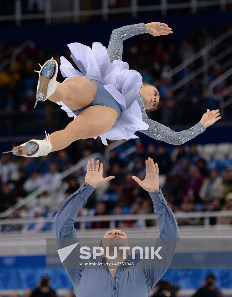 2014 Olympics. Figure skating. Teams. Pairs. Short program