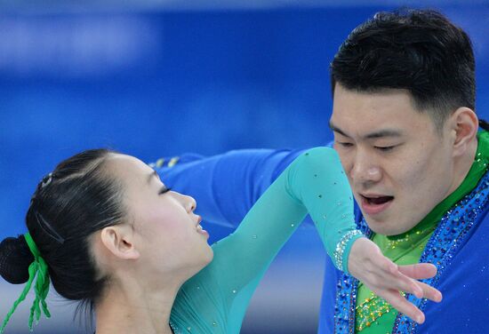 2014 Olympics. Figure skating. Teams. Pairs. Short program