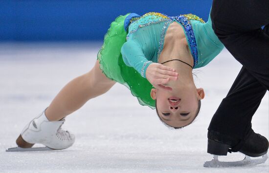 2014 Olympics. Figure skating. Teams. Pairs. Short program