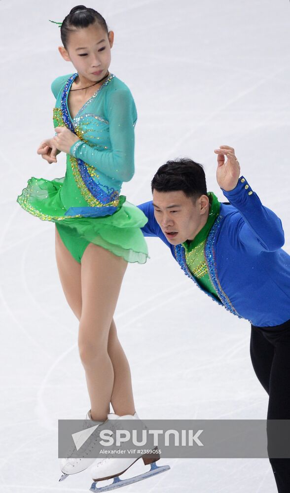 2014 Olympics. Figure skating. Teams. Pairs. Short program