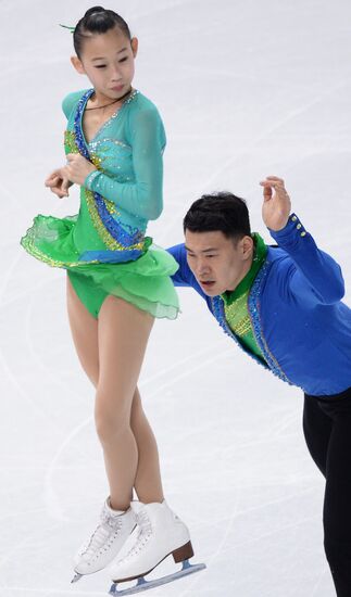 2014 Olympics. Figure skating. Teams. Pairs. Short program