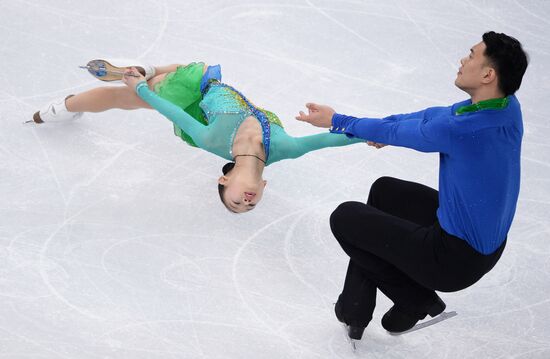 2014 Olympics. Figure skating. Teams. Pairs. Short program