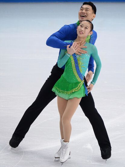 2014 Olympics. Figure skating. Teams. Pairs. Short program