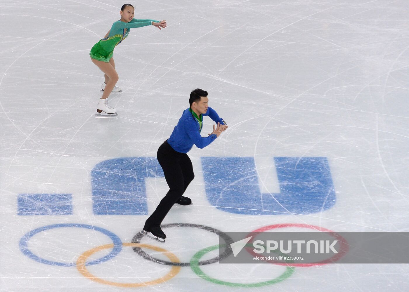 2014 Olympics. Figure skating. Teams. Pairs. Short program