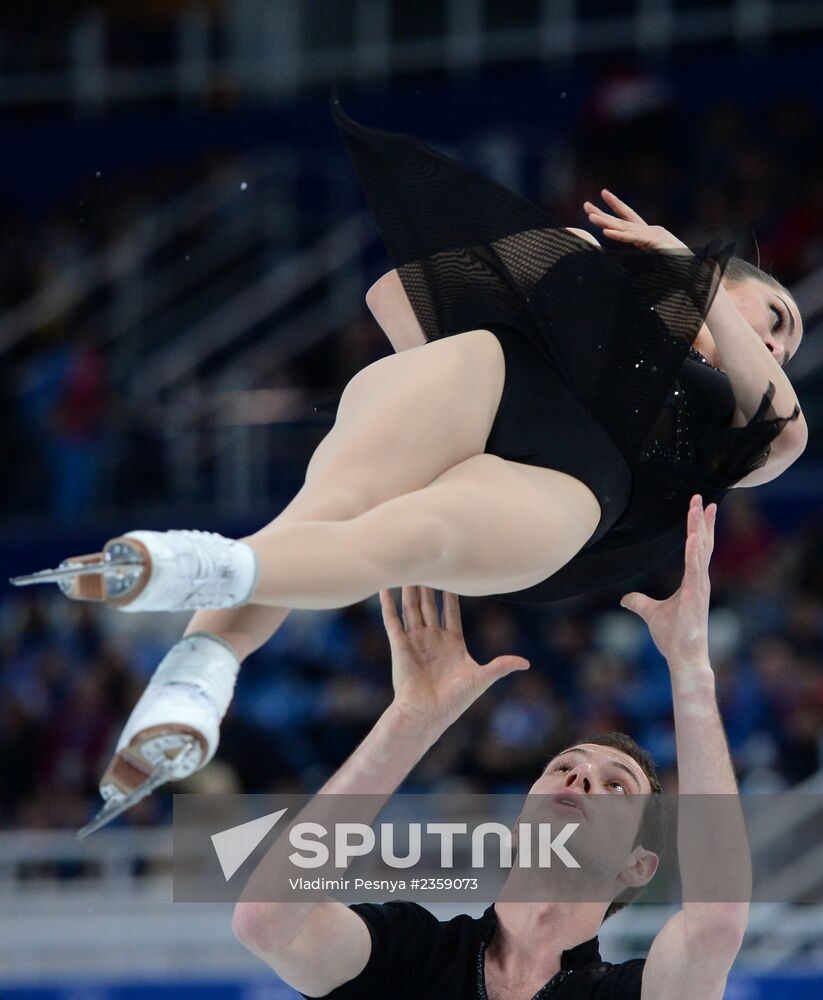 2014 Olympics. Figure skating. Teams. Pairs. Short program