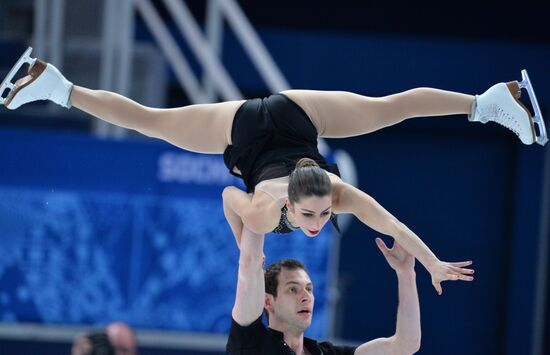 2014 Olympics. Figure skating. Teams. Pairs. Short program