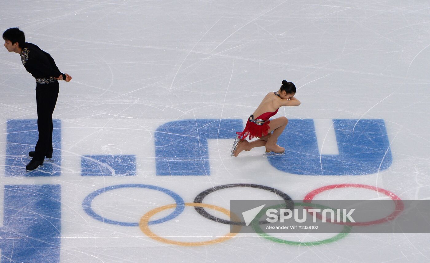 2014 Olympics. Figure skating. Teams. Pairs. Short program