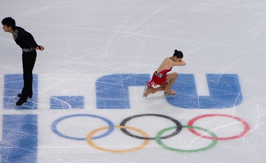 2014 Olympics. Figure skating. Teams. Pairs. Short program