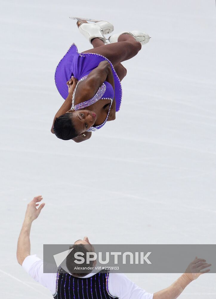2014 Olympics. Figure skating. Teams. Pairs. Short program