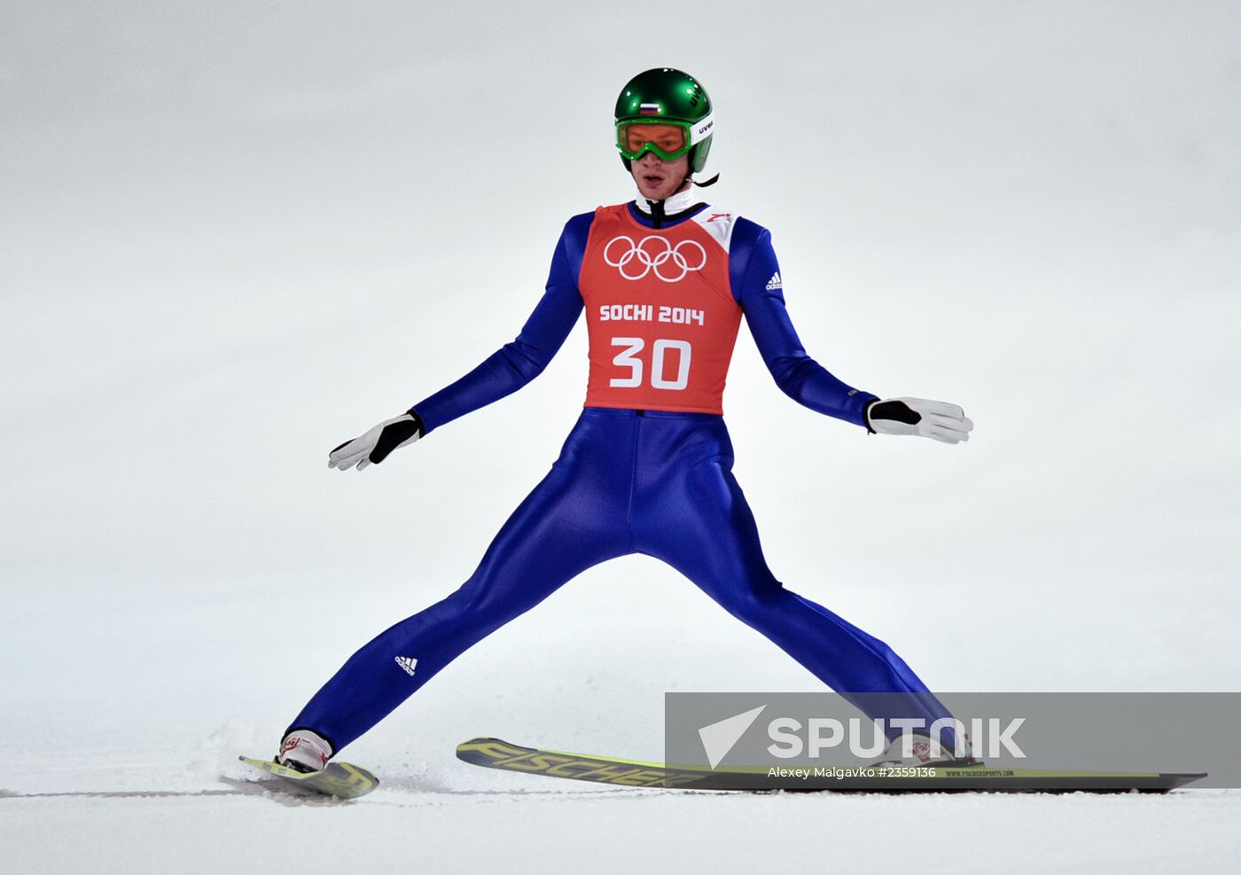 2014 Winter Olympics. Ski jumping. Men. Normal hill. Training sessions