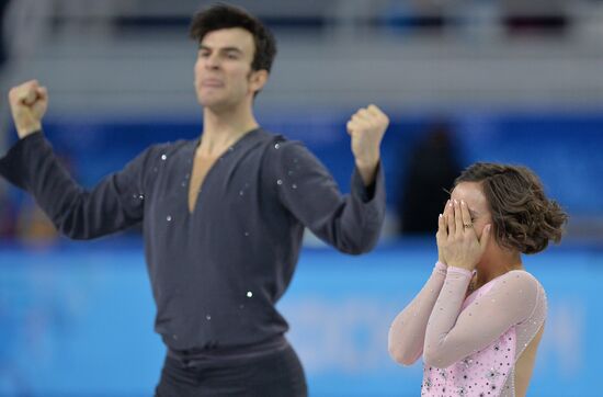 2014 Olympics. Figure skating. Teams. Pairs. Short program