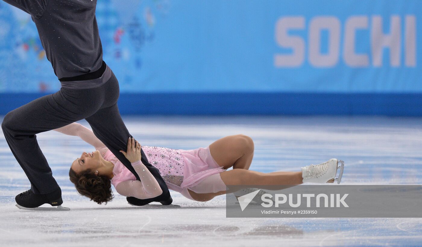 2014 Olympics. Figure skating. Teams. Pairs. Short program