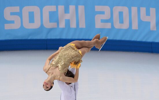 2014 Olympics. Figure skating. Teams. Pairs. Short program