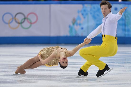 2014 Olympics. Figure skating. Teams. Pairs. Short program