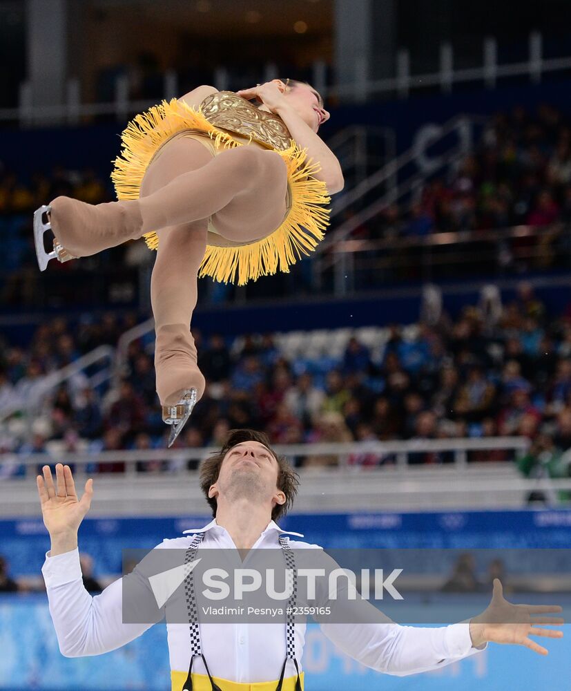 2014 Olympics. Figure skating. Teams. Pairs. Short program