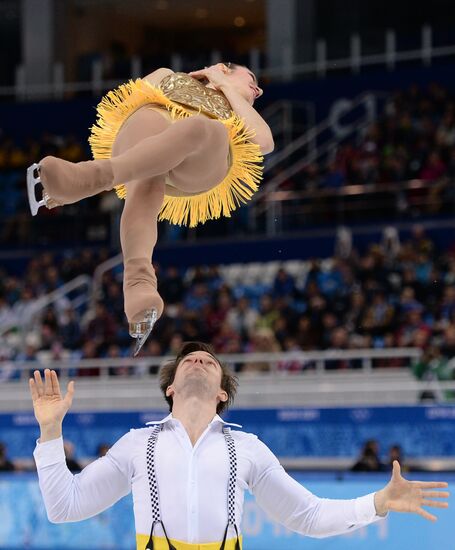 2014 Olympics. Figure skating. Teams. Pairs. Short program