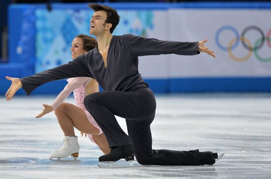 2014 Olympics. Figure skating. Teams. Pairs. Short program