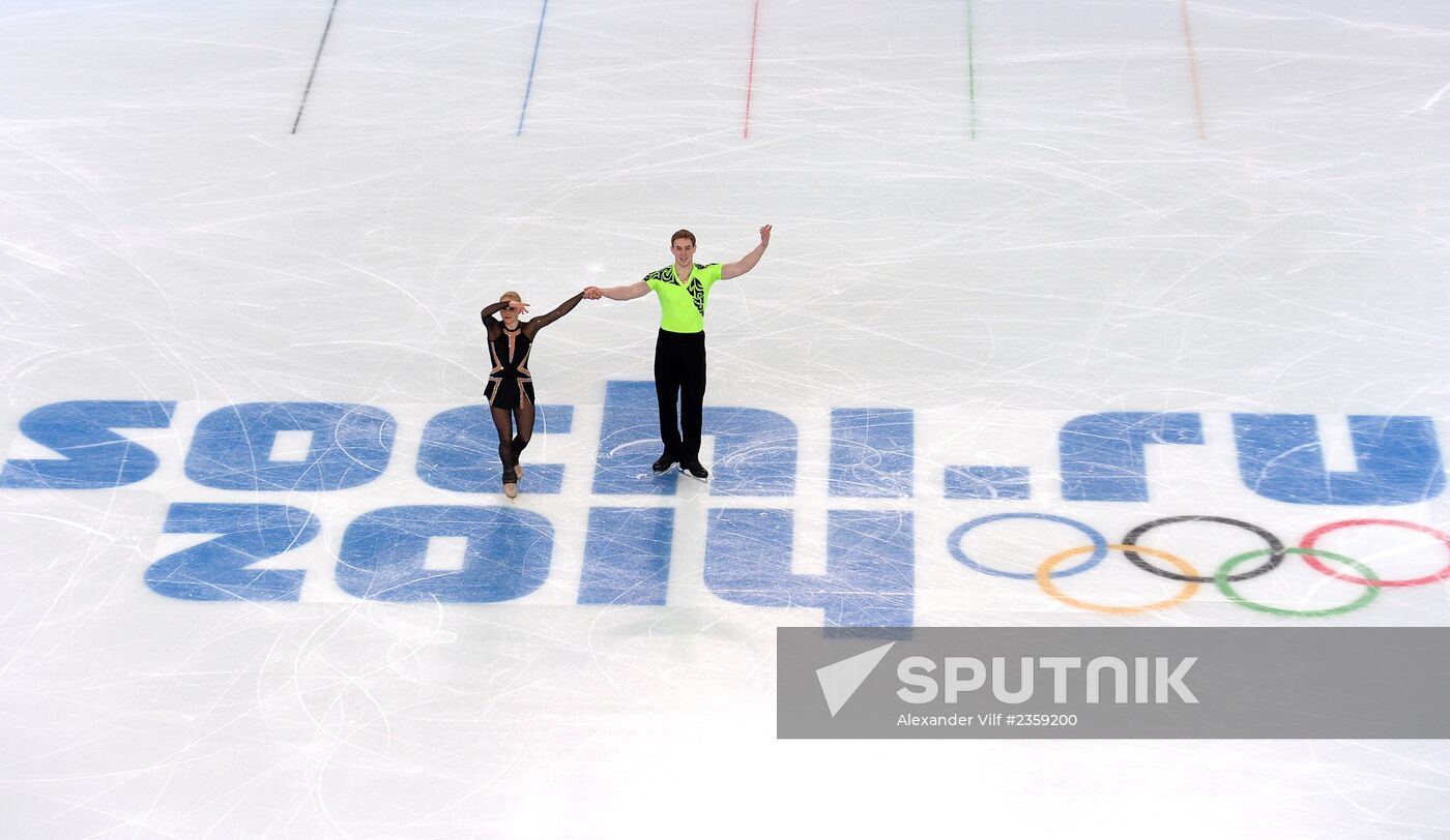 2014 Olympics. Figure skating. Teams. Pairs. Short program