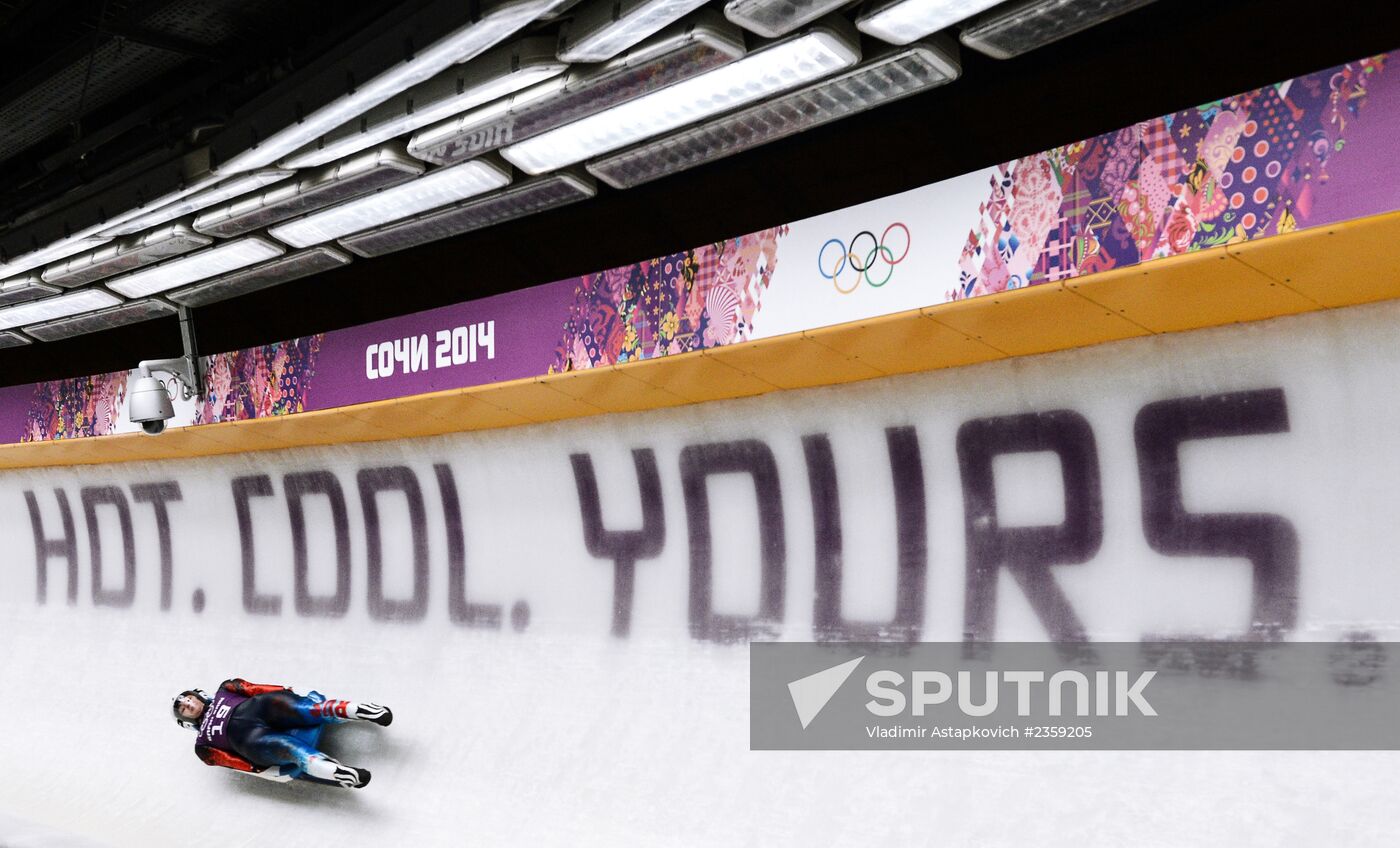 2014 Winter Olympics. Luge. Women. Training