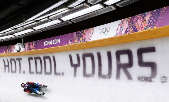 2014 Winter Olympics. Luge. Women. Training
