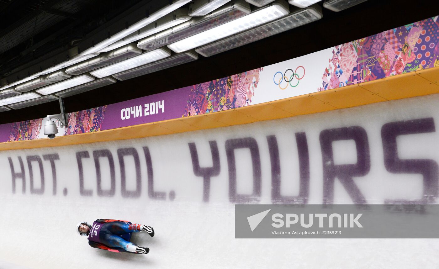 2014 Winter Olympics. Luge. Women. Training