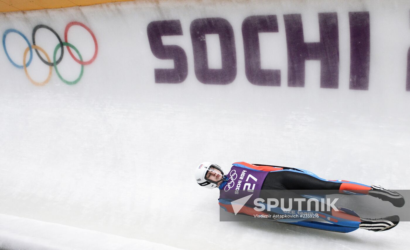 2014 Winter Olympics. Luge. Women. Training