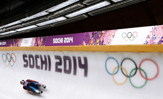 2014 Winter Olympics. Luge. Women. Training