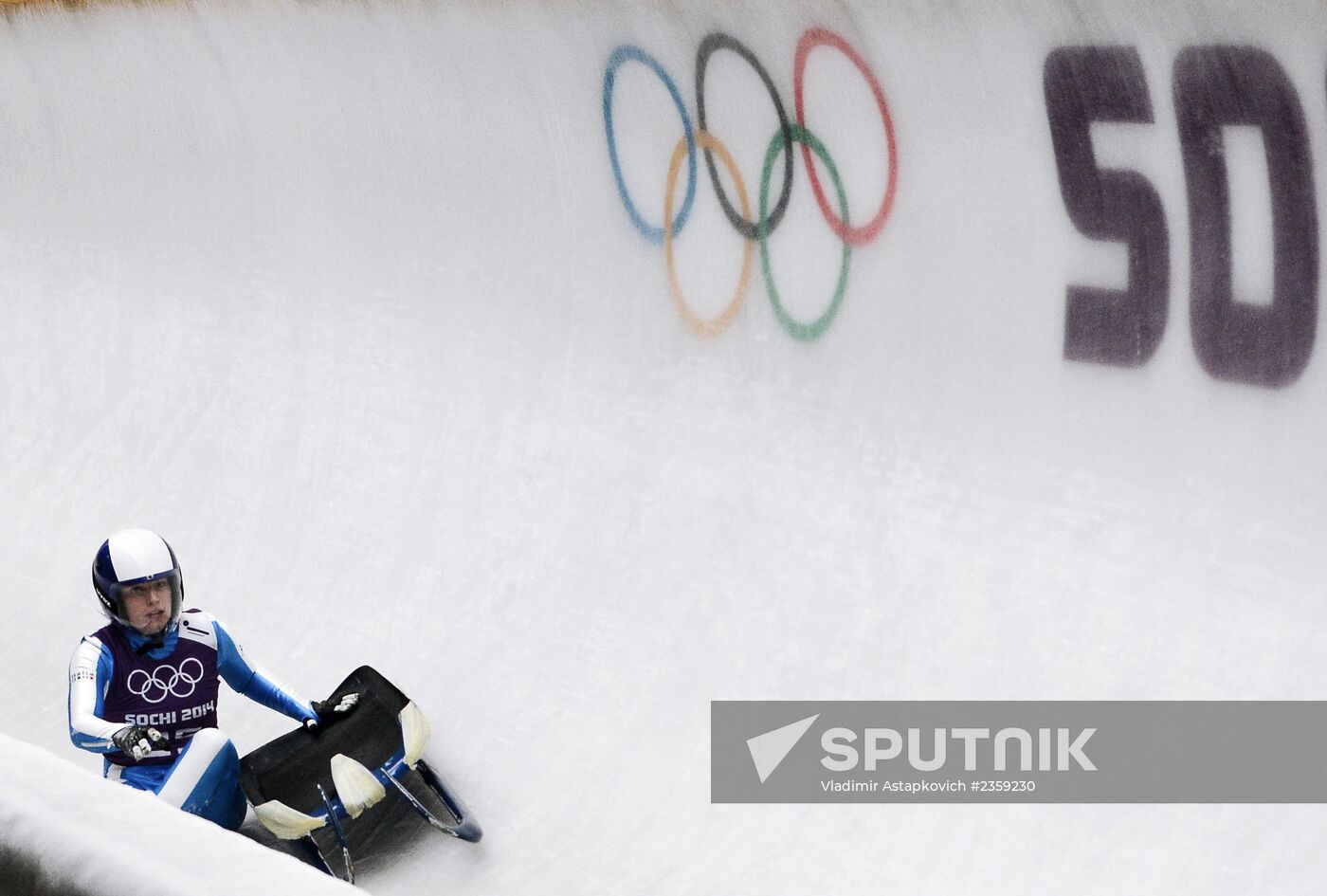 2014 Winter Olympics. Luge. Women. Training
