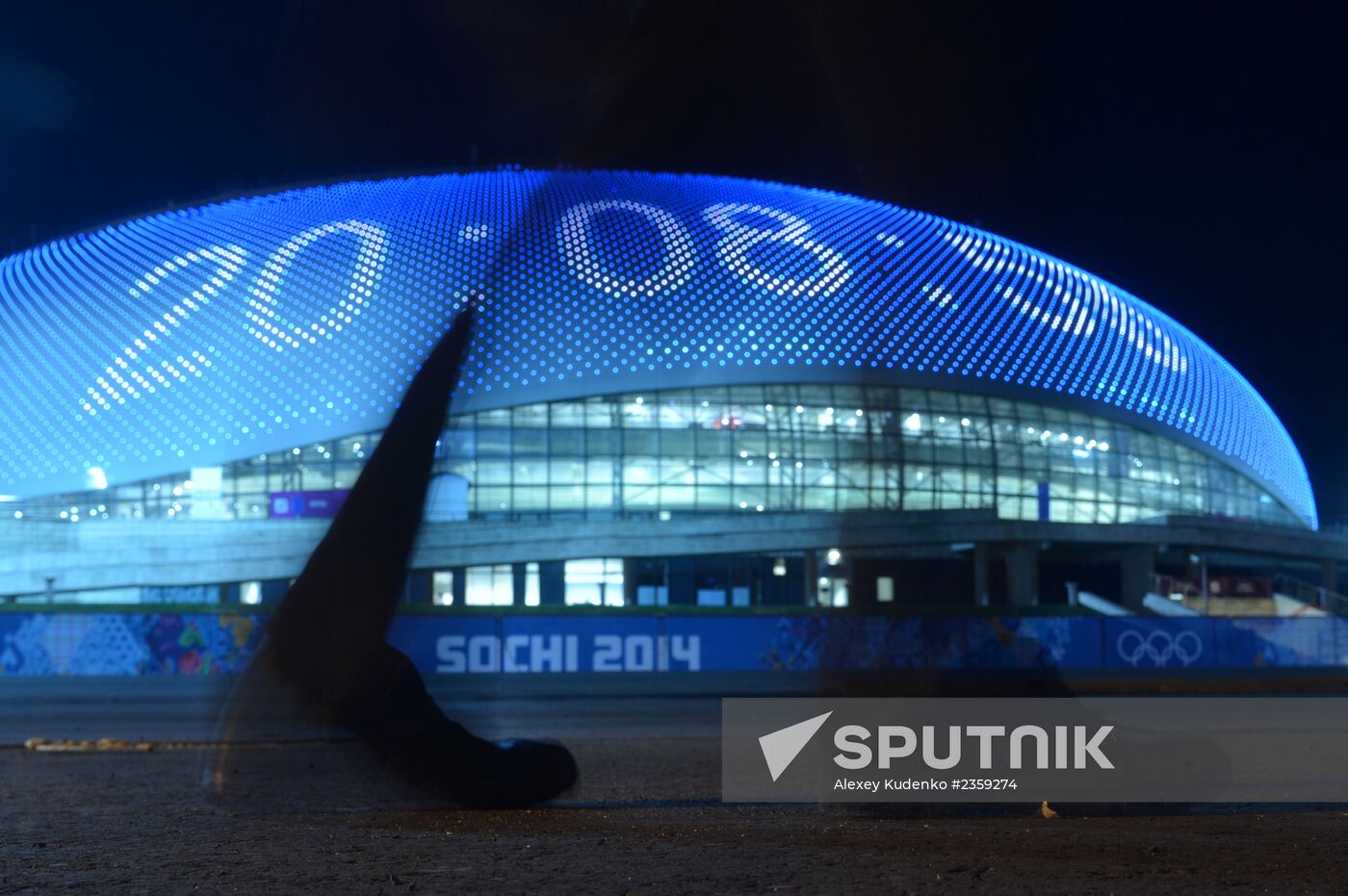Countdown Clock on roof of Bolshoy Ice Dome